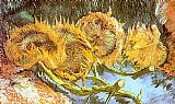 Vincent van Gogh Four Cut Sunflowers painting